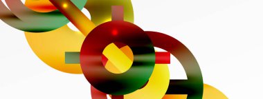 Minimum geometrik soyut arkaplan. Çember, çizgi ve yuvarlak şekiller tasarımı. Duvar kağıdı, afiş, arkaplan veya iniş için moda tekno iş şablonu