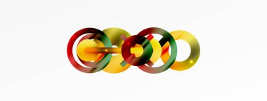 Minimum geometrik soyut arkaplan. Çember, çizgi ve yuvarlak şekiller tasarımı. Duvar kağıdı, afiş, arkaplan veya iniş için moda tekno iş şablonu