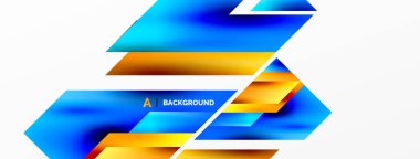 Modern trend minimalist soyut arka plan. Geometrik desen tasarımı, 3 boyutlu ve gölge efektleri. Vektör İllüstrasyonu