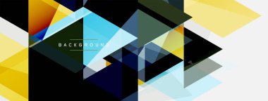 Mozaik üçgenler geometrik arkaplan. Tekno veya iş konsepti, duvar kağıdı, afiş, arkaplan, iniş sayfası deseni