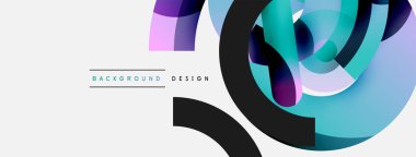 Soyut arkaplanı çember içine al. Duvar kağıdı afişi arkaplan kartı veya iniş sayfası için vektör illüstrasyonu