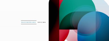 Yuvarlak üçgen çizgileri ve daireleri şekillendirir. Duvar kağıdı afişi arkaplanı veya iniş sayfası için Geometrik vektör çizimi