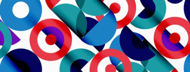 Renkli çember soyut arkaplan. Duvar kağıdı, afiş, sunum, arkaplan şablonu