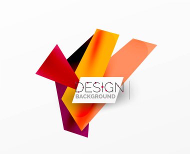 Arka plan soyut örtüşen şekiller. Duvar kağıdı afişi veya iniş sayfası için en düşük bileşim vektör ilüstrasyonuName