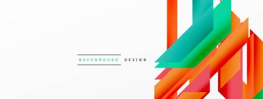 Minimum geometrik soyut arkaplan. Dinamik 3D çizgi kompozisyonu. Duvar kağıdı, afiş, arkaplan veya iniş için moda tekno iş şablonu