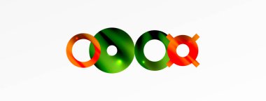 Minimum geometrik soyut arkaplan. Parlak ve parlak daire, çizgi ve yuvarlak şekiller tasarım. Duvar kağıdı, afiş, arkaplan veya iniş için moda tekno iş şablonu