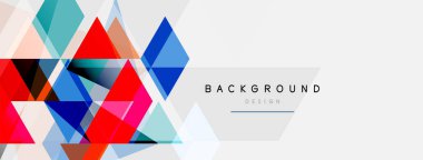 Renkli üçgen bileşimi, geometrik soyut arkaplan. Tekno veya iş konsepti, duvar kağıdı, afiş, arkaplan, iniş sayfası deseni