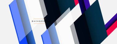 Vektör arkaplanı. Gölge efektli soyut örtüşen renk çizgileri tasarımı. Duvar kağıdı afişi için resim arkaplanı veya iniş sayfası