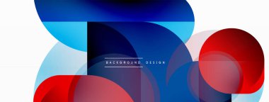 Yuvarlak üçgen çizgileri ve daireleri şekillendirir. Duvar kağıdı afişi arkaplanı veya iniş sayfası için Geometrik vektör çizimi