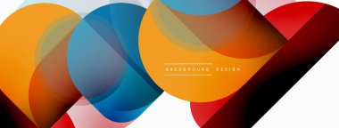 Yuvarlak üçgen çizgileri ve daireleri şekillendirir. Duvar kağıdı afişi arkaplanı veya iniş sayfası için Geometrik vektör çizimi