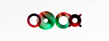 Minimum geometrik soyut arkaplan. Parlak ve parlak daire, çizgi ve yuvarlak şekiller tasarım. Duvar kağıdı, afiş, arkaplan veya iniş için moda tekno iş şablonu