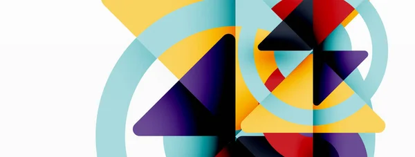 Творчі Геометричні Шпалери Мінімальний Абстрактний Фон Трикутники Кола Композиція Векторні — стоковий вектор