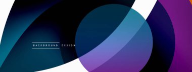 Yaratıcı geometrik duvar kağıdı. Asgari soyut arkaplan. Duvar kağıdı arkaplanı veya iniş sayfası için daire dalga ve yuvarlak şekiller kompozisyon vektör çizimi