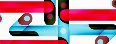 Renkli dinamik kompozisyon. Duvar kağıdı, afiş veya iniş için geometrik yaratıcı arkaplan