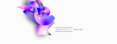 Minimum geometrik soyut arkaplan. İlkel şekiller kompozisyon arkaplanı. Duvar kağıdı, afiş, arkaplan veya iniş için moda tekno iş şablonu