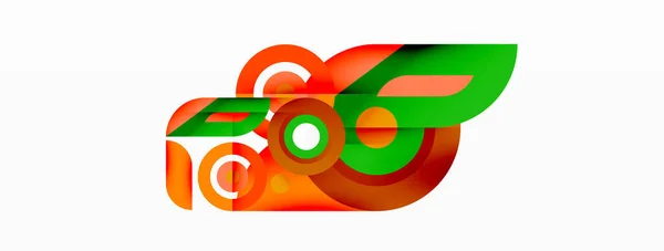 Αφηρημένα Στρογγυλά Σχήματα Φόντο Μινιμαλιστική Διακόσμηση Γεωμετρικό Φόντο Κύκλους Και — Διανυσματικό Αρχείο