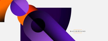 Geometrik soyut arkaplan. Duvar kağıdı arkaplanı veya iniş sayfası için yuvarlak şekiller, daireler, satır bileşimi