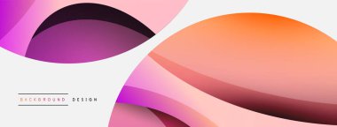 Yaratıcı geometrik duvar kağıdı. Asgari soyut arkaplan. Duvar kağıdı arkaplanı veya iniş sayfası için daire ve dalga kompozisyon vektör çizimi