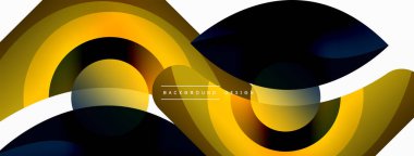 Renkli geometrik şekilli soyut arkaplan. Yuvarlak şekilli, daire ve çizgilerle çok güzel bir arka plan. Geometrik tasarım. Vektör illüstrasyonu