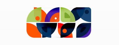 Çizgiler, kareler, daireler ve üçgenler. Duvar kağıdı, pankart, arkaplan, sunum veya iniş sayfası için Geometrik soyut arkaplan