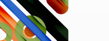 Yaratıcı geometrik duvar kağıdı. Asgari çizgiler ve daireler. Duvar kağıdı, afiş, arkaplan veya iniş için moda tekno iş şablonu