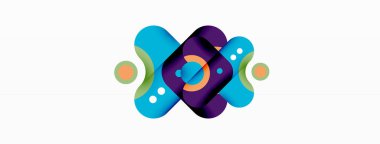 Yaratıcı geometrik duvar kağıdı. Minimum baloncuk oku ve çemberin soyut arkaplanı. Duvar kağıdı, afiş, arkaplan veya iniş için tekno iş şablonu