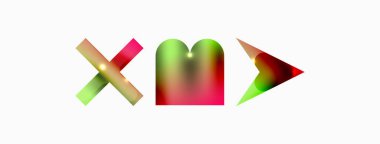 Minimum geometrik soyut arkaplan. İlkel şekiller kompozisyon arkaplanı. Duvar kağıdı, afiş, arkaplan veya iniş için moda tekno iş şablonu