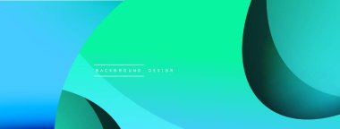 Yaratıcı geometrik duvar kağıdı. Asgari soyut arkaplan. Duvar kağıdı arkaplanı veya iniş sayfası için daire ve dalga kompozisyon vektör çizimi