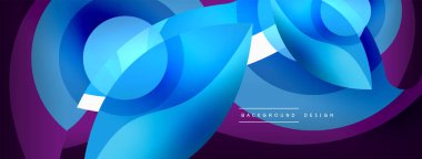 Yaratıcı geometrik duvar kağıdı. Asgari soyut arkaplan. Duvar kağıdı arkaplanı veya iniş sayfası için daire dalga ve yuvarlak şekiller kompozisyon vektör çizimi