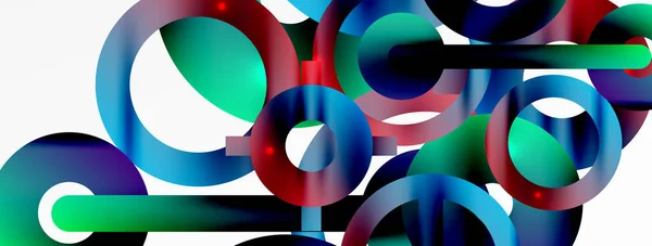 Минимальный Геометрический Абстрактный Фон Дизайн Кругов Линий Круглых Форм Современный — стоковый вектор