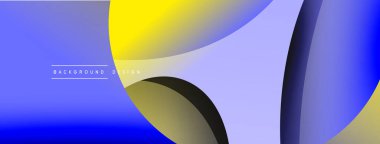 Yaratıcı geometrik duvar kağıdı. Asgari soyut arkaplan. Duvar kağıdı arkaplanı veya iniş sayfası için daire ve dalga kompozisyon vektör çizimi