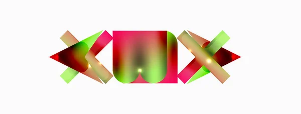 Minimaler Geometrischer Abstrakter Hintergrund Primitive Formen Komposition Hintergrund Trendige Techno — Stockvektor