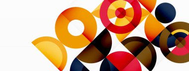 Renkli çember soyut arkaplan. Duvar kağıdı, afiş, sunum, arkaplan şablonu