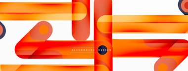 Renkli dinamik kompozisyon. Duvar kağıdı, afiş veya iniş için geometrik yaratıcı arkaplan