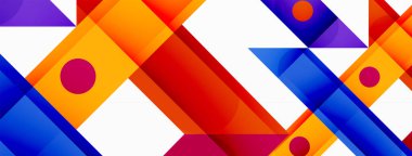 Parlak renkli düz çizgiler geometrik soyut arkaplan. Duvar kağıdı, afiş, arkaplan ya da iniş için üst üste binen çizgiler