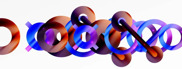 Fond Abstrait Géométrique Minimal Cercle Ligne Formes Rondes Design Modèle — Image vectorielle