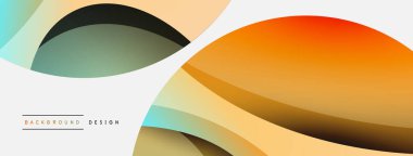 Yaratıcı geometrik duvar kağıdı. Asgari soyut arkaplan. Duvar kağıdı arkaplanı veya iniş sayfası için daire ve dalga kompozisyon vektör çizimi