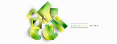 Minimum geometrik soyut arkaplan. İlkel şekiller kompozisyon arkaplanı. Duvar kağıdı, afiş, arkaplan veya iniş için moda tekno iş şablonu