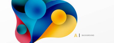 Akan geometrik şekiller, minimalist soyut arkaplanı oluşturur. Yuvarlak şekiller ve daireler. Yapay zeka teknolojisi, engelleme zinciri, iletişim için duvar kağıdı, 5G, bilim, iş