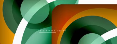 Yaratıcı geometrik duvar kağıdı. Asgari soyut arkaplan. Duvar kağıdı arkaplanı veya iniş sayfası için daire dalga ve yuvarlak şekiller kompozisyon vektör çizimi