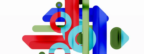 Kreative Geometrische Tapeten Minimale Linien Und Kreise Hintergrund Trendige Techno — Stockvektor