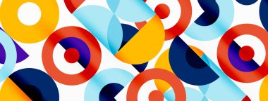 Renkli çember soyut arkaplan. Duvar kağıdı, afiş, sunum, arkaplan şablonu