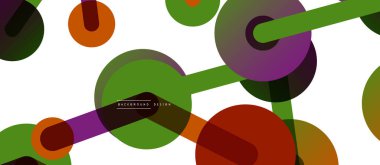 Soyut arkaplan. Yuvarlak noktalar çizgilerle birleşti. Duvar kağıdı, afiş, arkaplan veya iniş için moda tekno iş şablonu