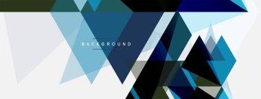 Mozaik üçgenler geometrik arkaplan. Tekno veya iş konsepti, duvar kağıdı, afiş, arkaplan, iniş sayfası deseni