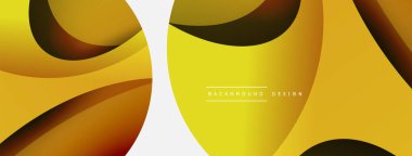 Yaratıcı geometrik duvar kağıdı. Asgari soyut arkaplan. Duvar kağıdı arkaplanı veya iniş sayfası için daire ve dalga kompozisyon vektör çizimi