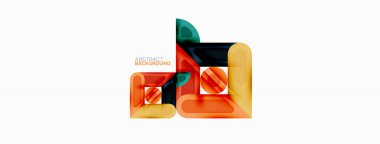 Yaratıcı geometrik duvar kağıdı. Asgari soyut arkaplan. Daire çizgileri, duvar kağıdı arkaplanı veya iniş sayfası için kompozisyon vektör illüstrasyonunu kareler