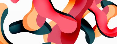 Yaratıcı geometrik duvar kağıdı. Sıvı dalga sıvısı arka planı şekillendirir. Duvar kağıdı, afiş, arkaplan veya iniş için tekno iş şablonu