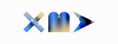Minimum geometrik soyut arkaplan. İlkel şekiller kompozisyon arkaplanı. Duvar kağıdı, afiş, arkaplan veya iniş için moda tekno iş şablonu
