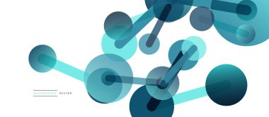 Çizgi noktaları geometrik soyut arkaplan bağlantıları. Çizgilerle birbirine bağlı çemberler. Duvar kağıdı, afiş, arkaplan veya iniş için moda tekno iş şablonu