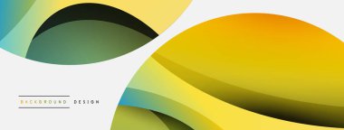 Yaratıcı geometrik duvar kağıdı. Asgari soyut arkaplan. Duvar kağıdı arkaplanı veya iniş sayfası için daire ve dalga kompozisyon vektör çizimi